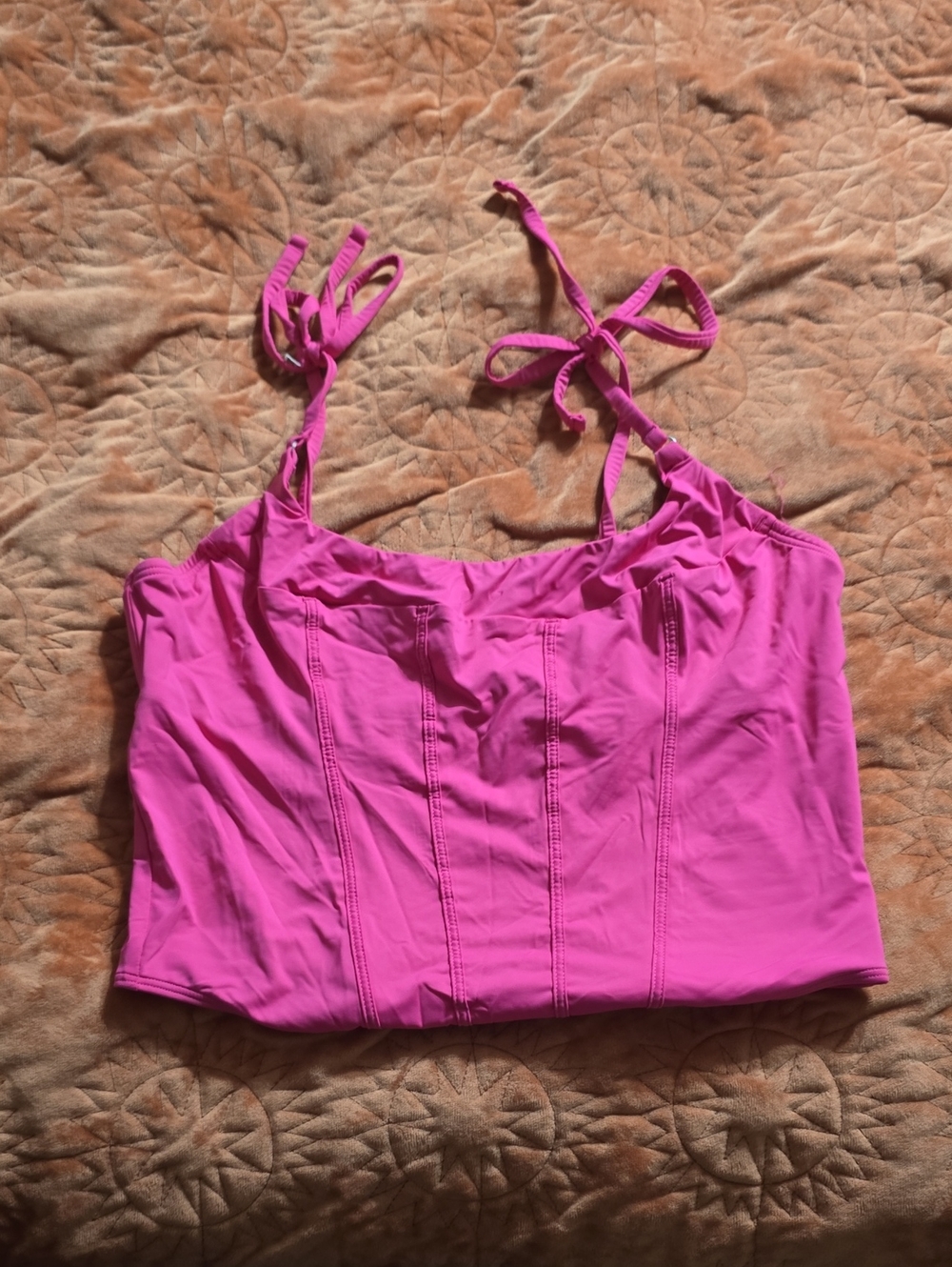Hollister Bright Pink Tie-Shoulder Camisole